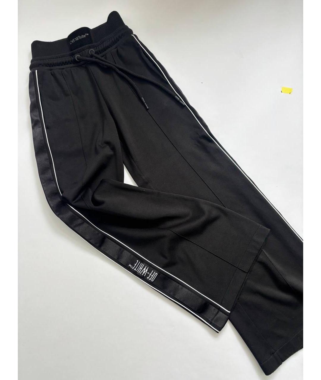 OFF-WHITE Черные велюровые спортивные брюки и шорты, фото 5