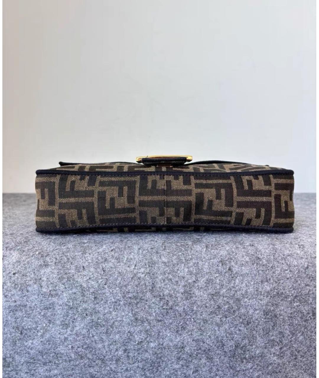 FENDI Коричневая тканевая сумка через плечо, фото 5