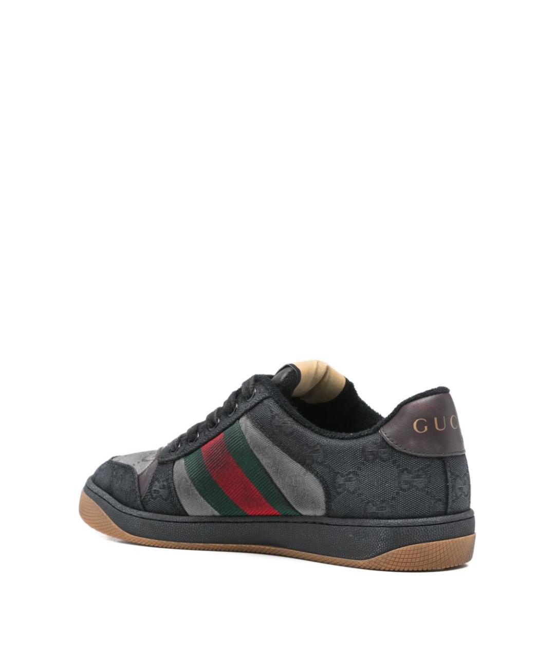 GUCCI Черные низкие кроссовки / кеды, фото 3