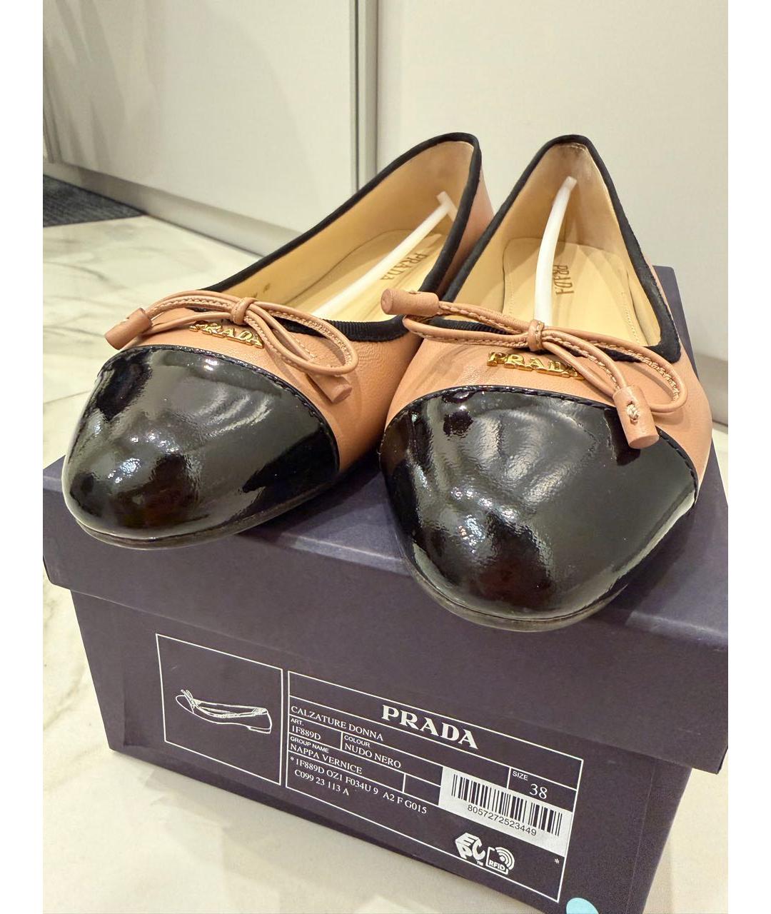 PRADA Кожаные балетки, фото 5