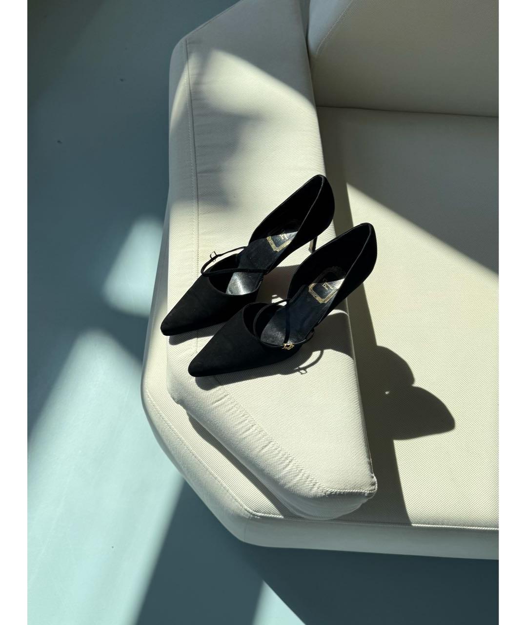 CHRISTIAN DIOR Черные замшевые туфли, фото 6