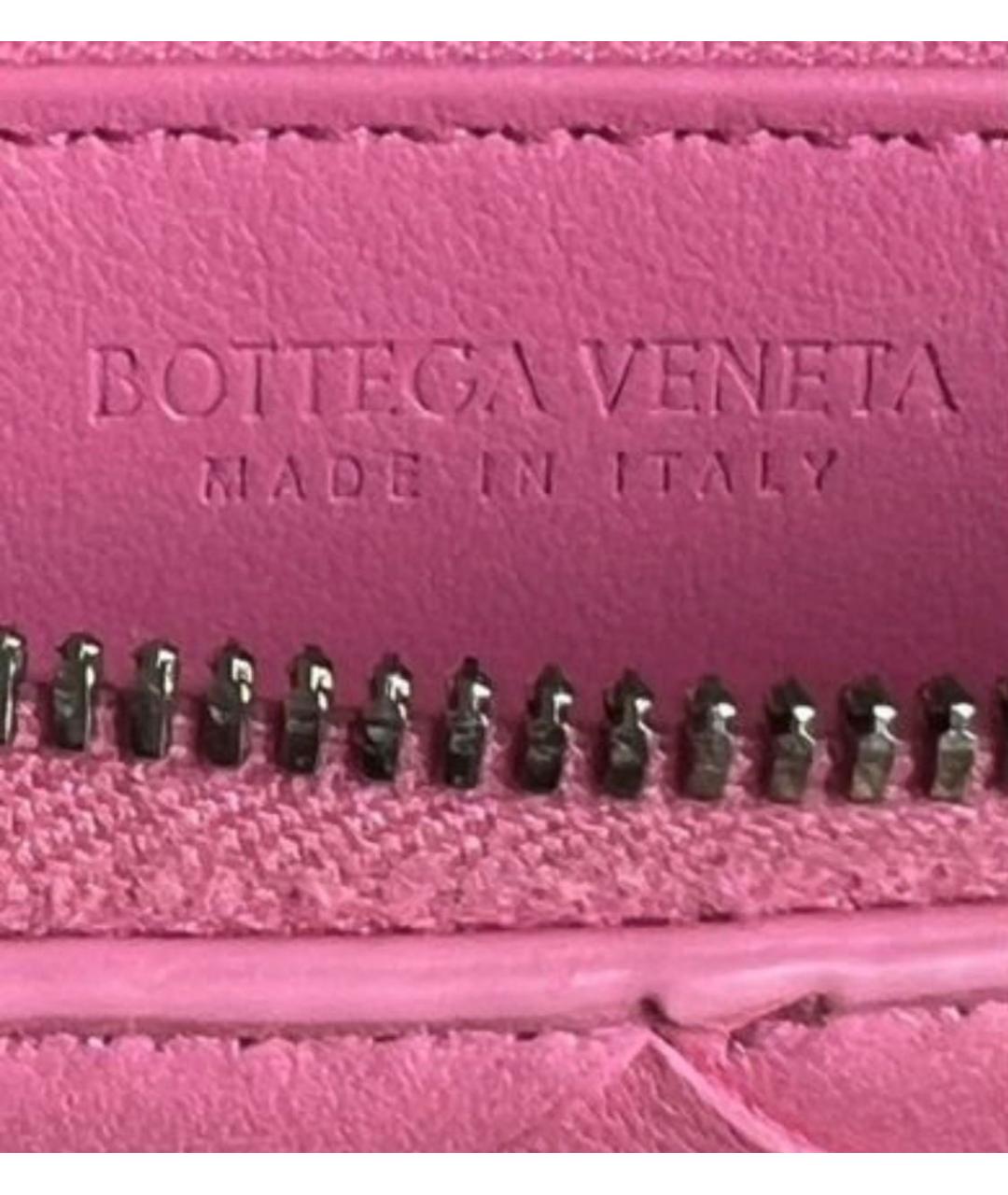 BOTTEGA VENETA Розовый кожаный кошелек, фото 6