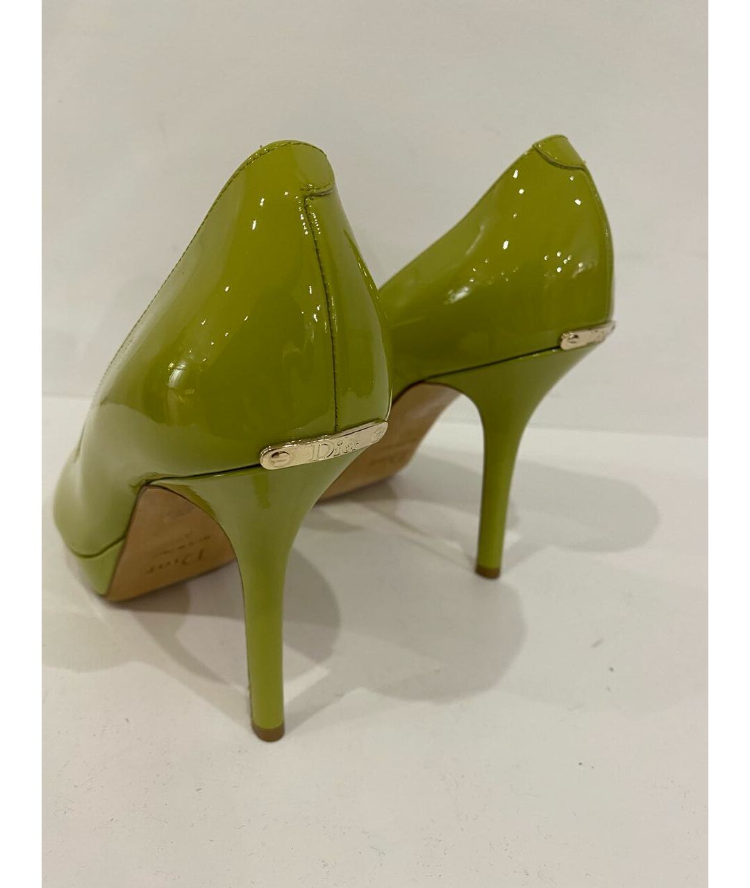 CHRISTIAN DIOR PRE-OWNED Зеленые туфли из лакированной кожи, фото 4