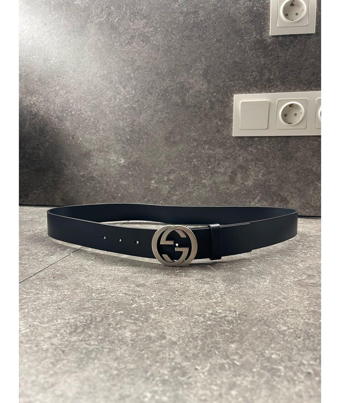 GUCCI Черный кожаный ремень, фото 7