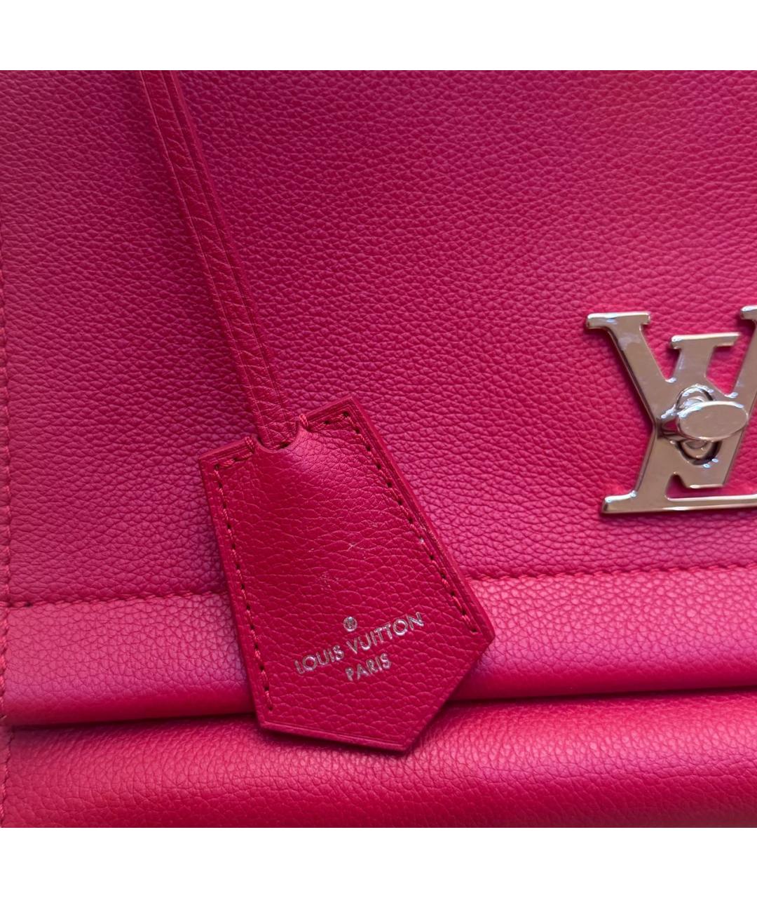 LOUIS VUITTON Красная кожаная сумка с короткими ручками, фото 6