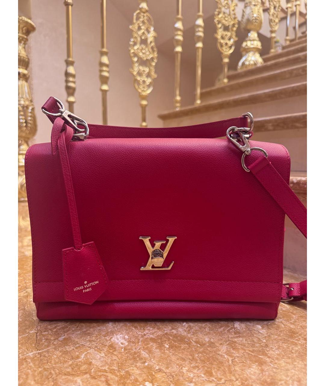 LOUIS VUITTON Красная кожаная сумка с короткими ручками, фото 9