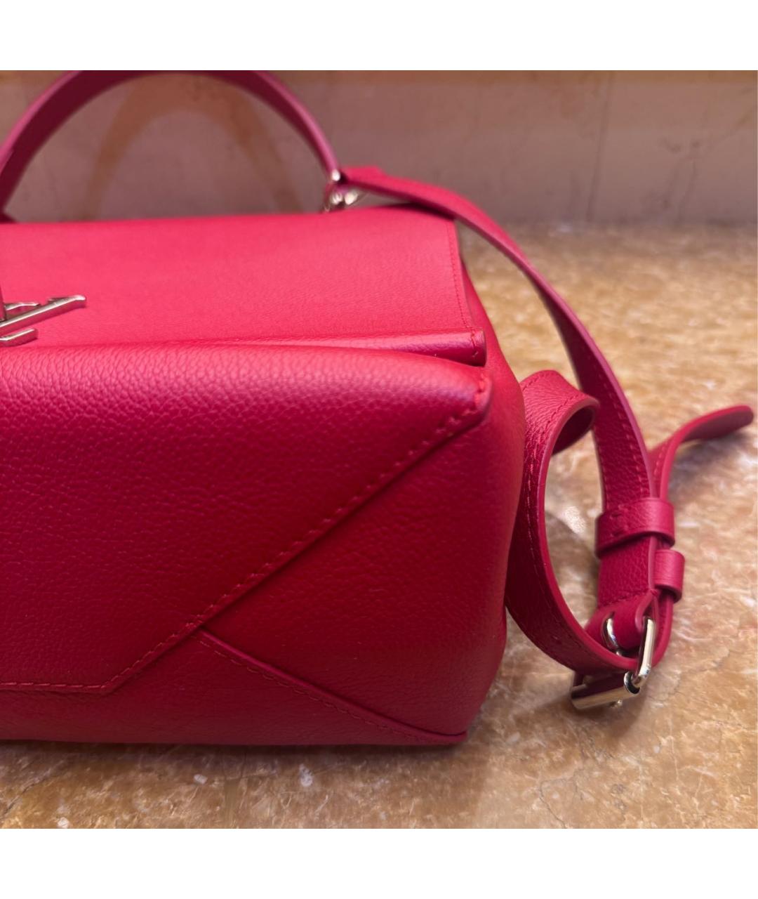 LOUIS VUITTON Красная кожаная сумка с короткими ручками, фото 2