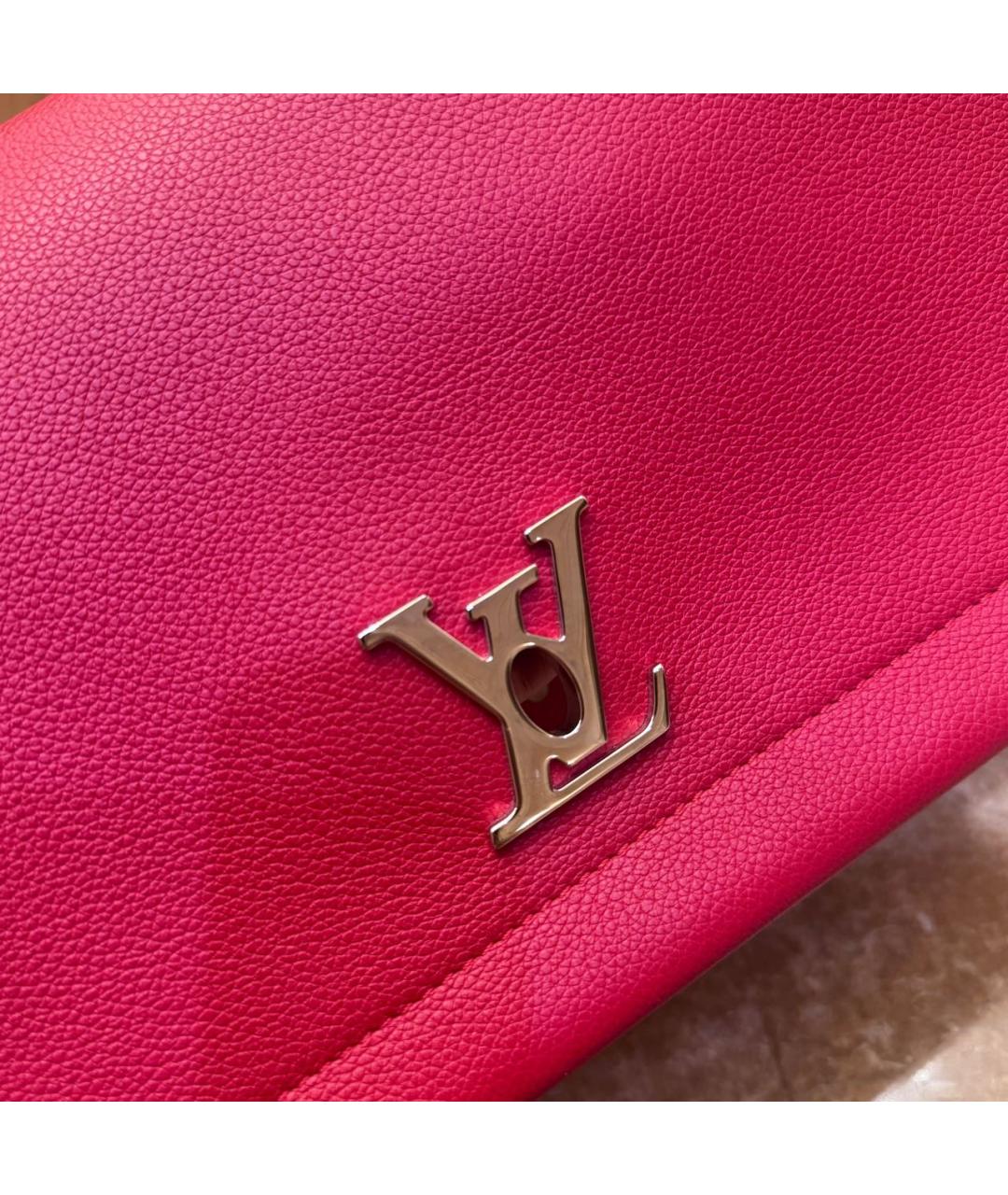 LOUIS VUITTON Красная кожаная сумка с короткими ручками, фото 8