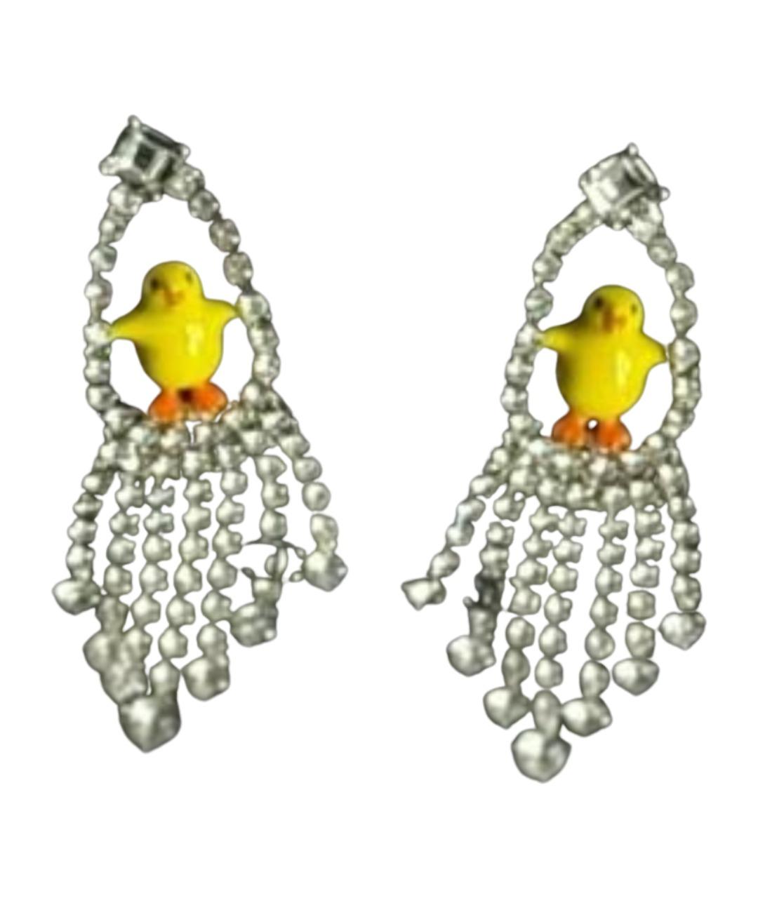 CHANEL Серебряные металлические серьги, фото 1