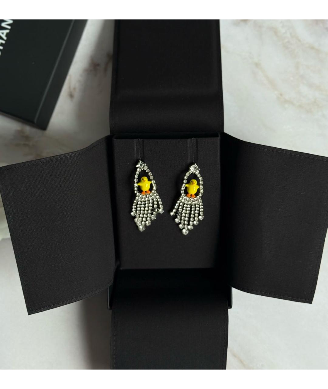 CHANEL Серебряные металлические серьги, фото 5