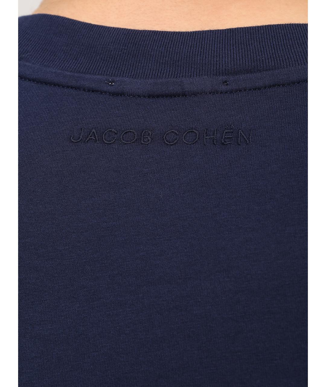 JACOB COHEN Синяя хлопковая футболка, фото 6