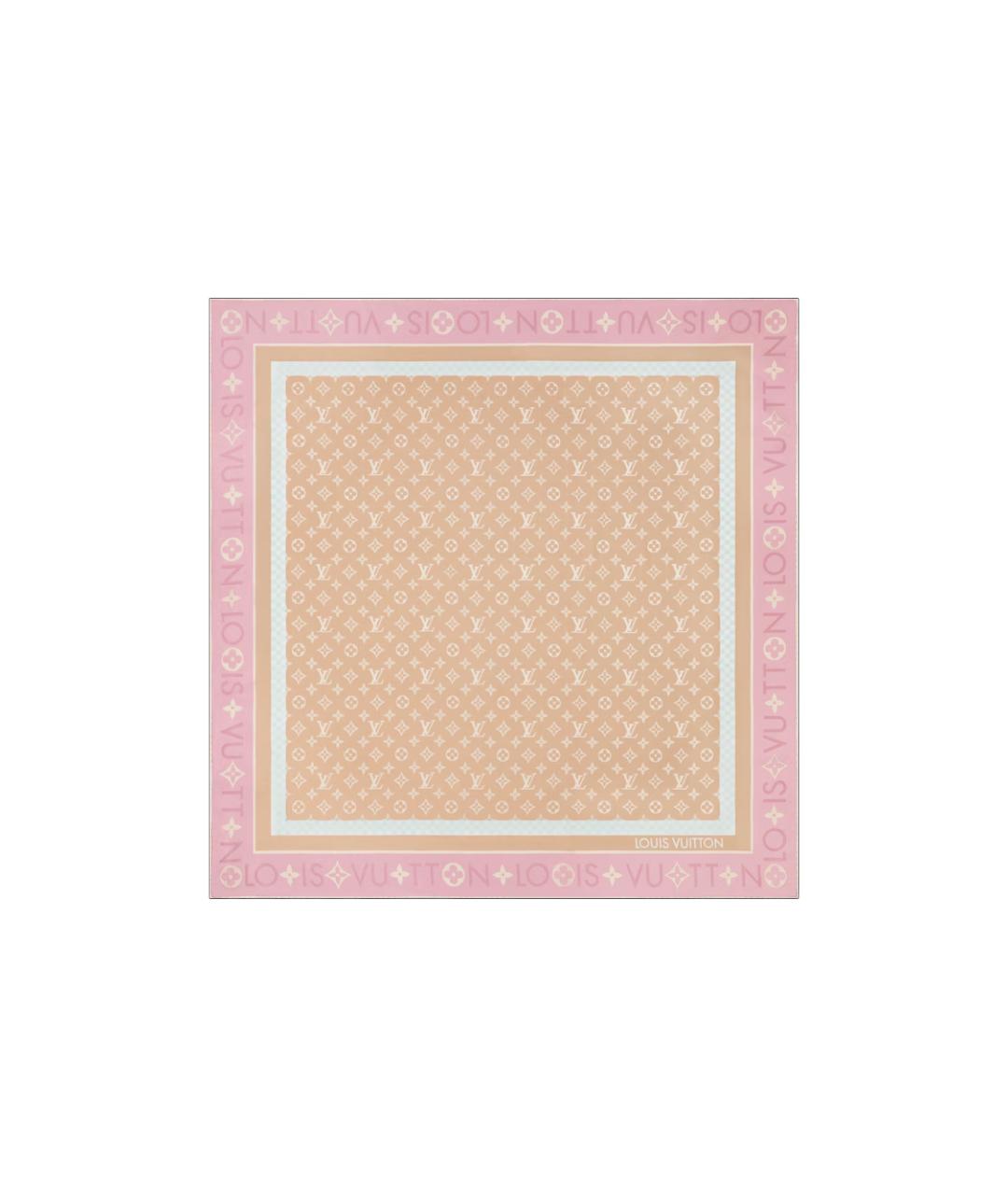 LOUIS VUITTON Розовый шарф, фото 4