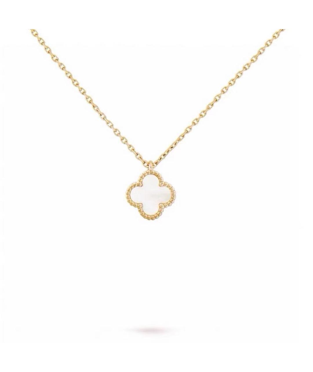 VAN CLEEF & ARPELS Белое колье из желтого золота, фото 4