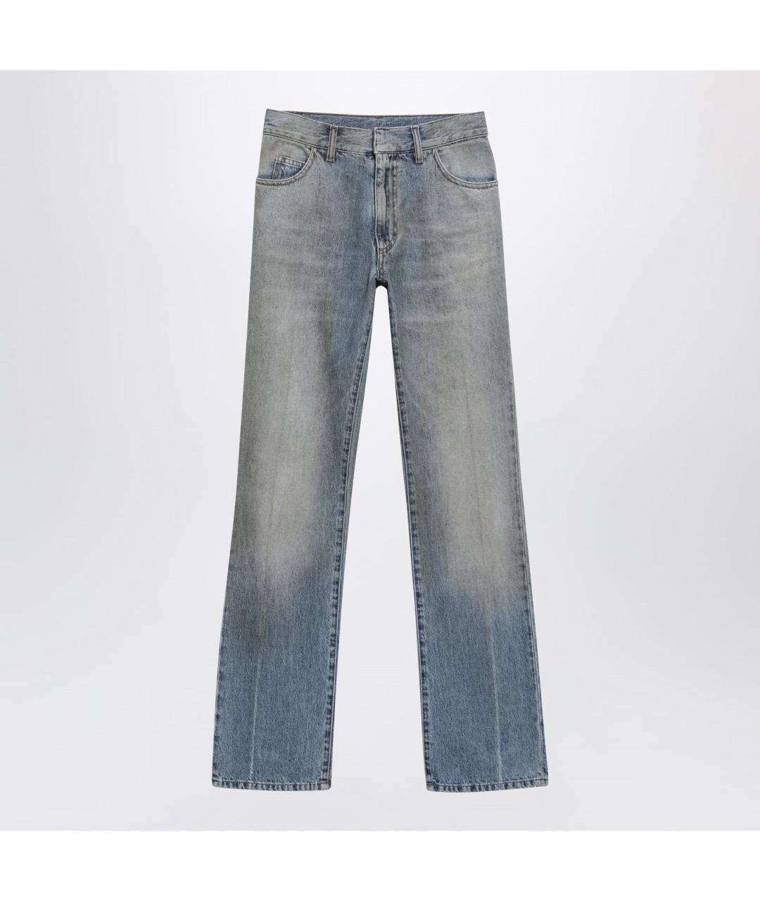 MM6 MAISON MARGIELA Синие хлопковые прямые джинсы, фото 3