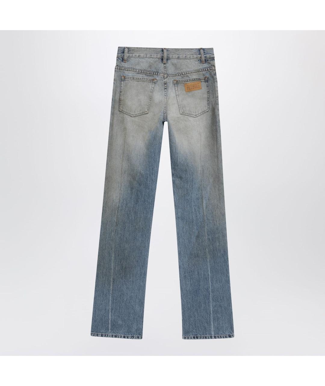 MM6 MAISON MARGIELA Синие хлопковые прямые джинсы, фото 2