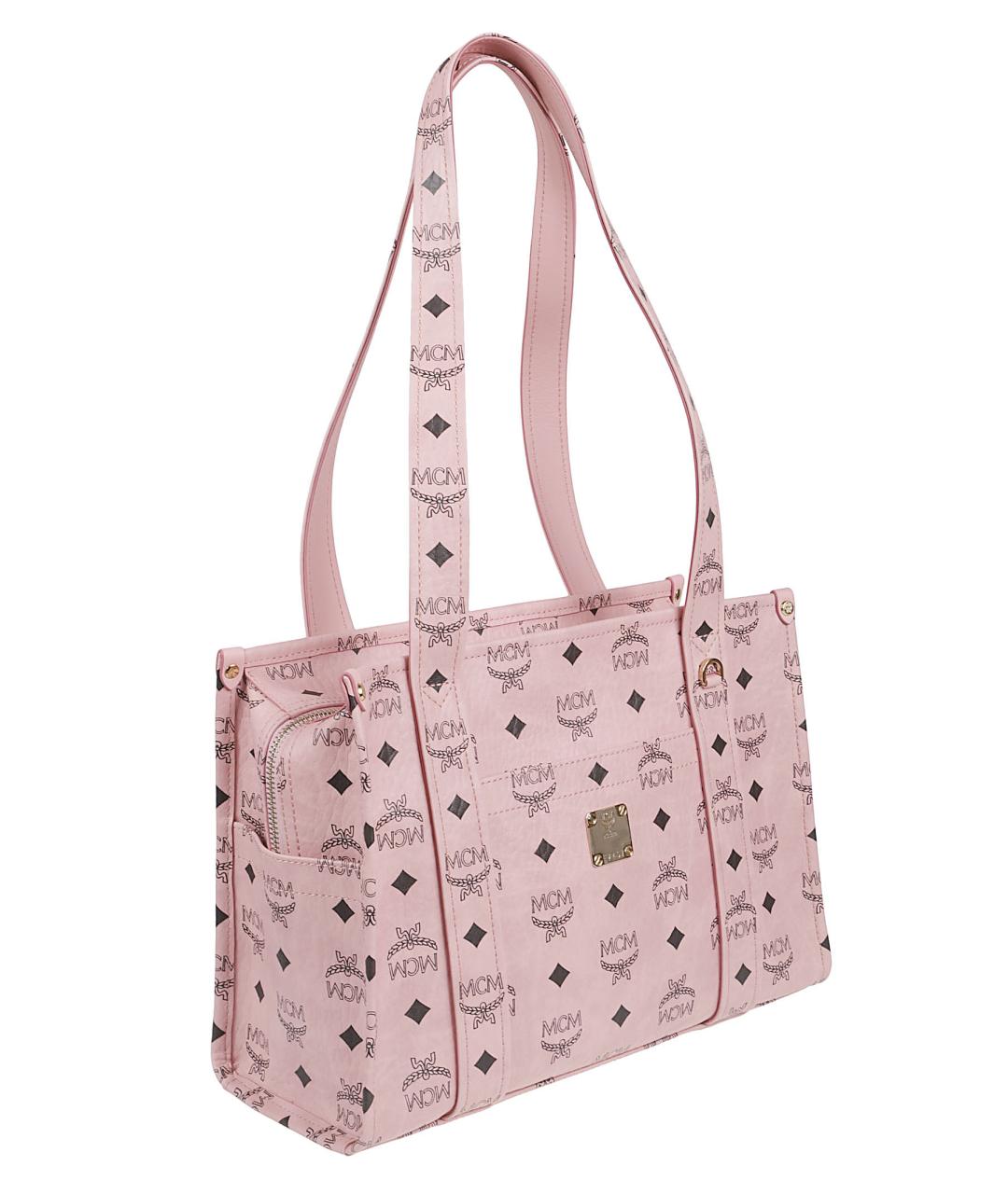 MCM Розовая сумка тоут из искусственной кожи, фото 3
