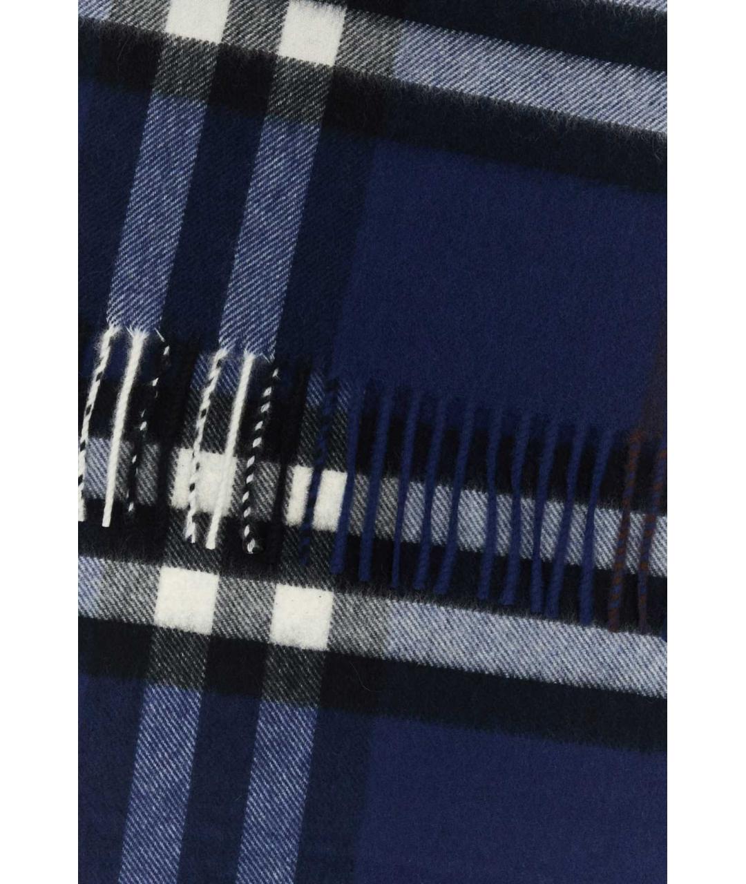 BURBERRY Синий кашемировый шарф, фото 2