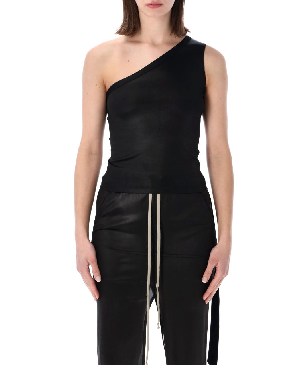 RICK OWENS Черная полиамидовая майка, фото 1