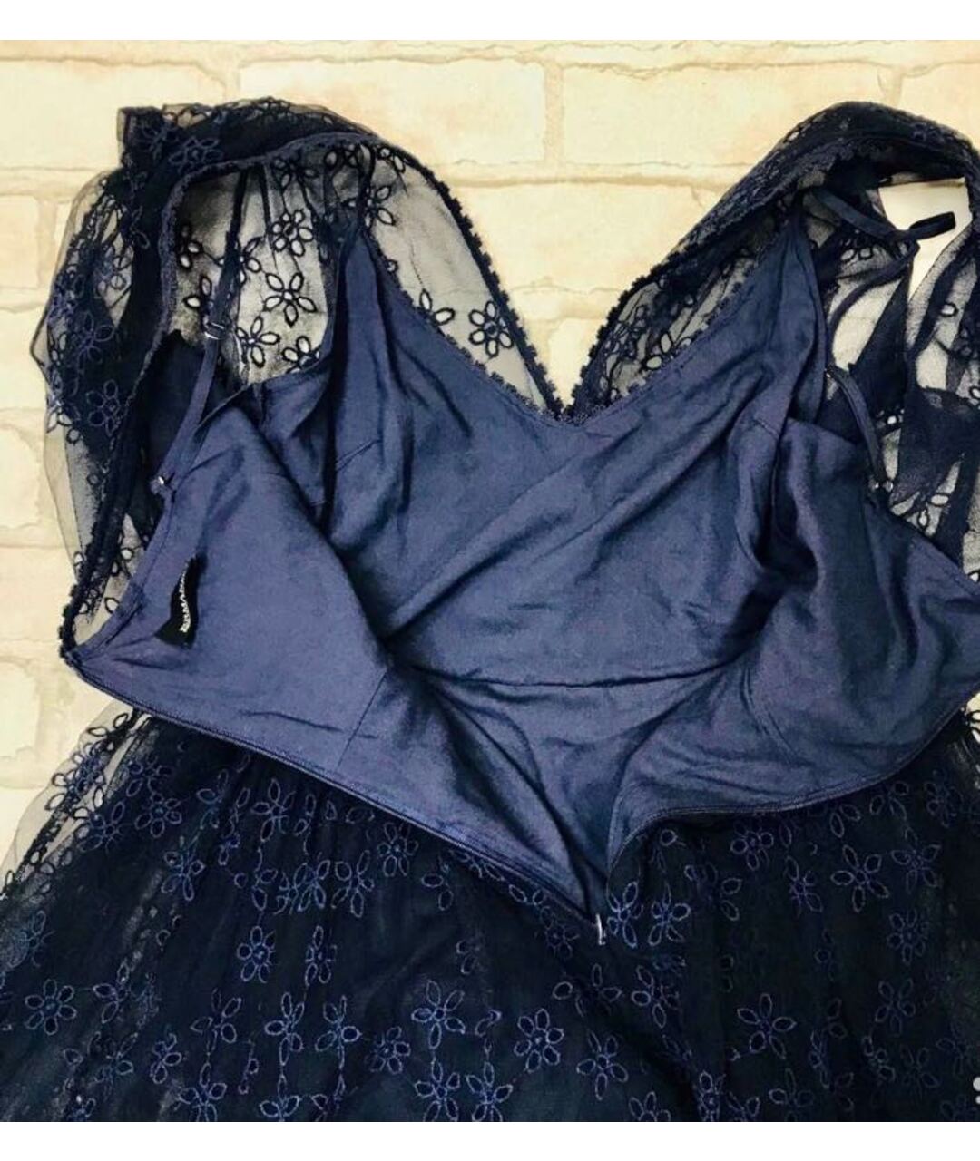 ERMANNO SCERVINO Синее полиэстеровое коктейльное платье, фото 8