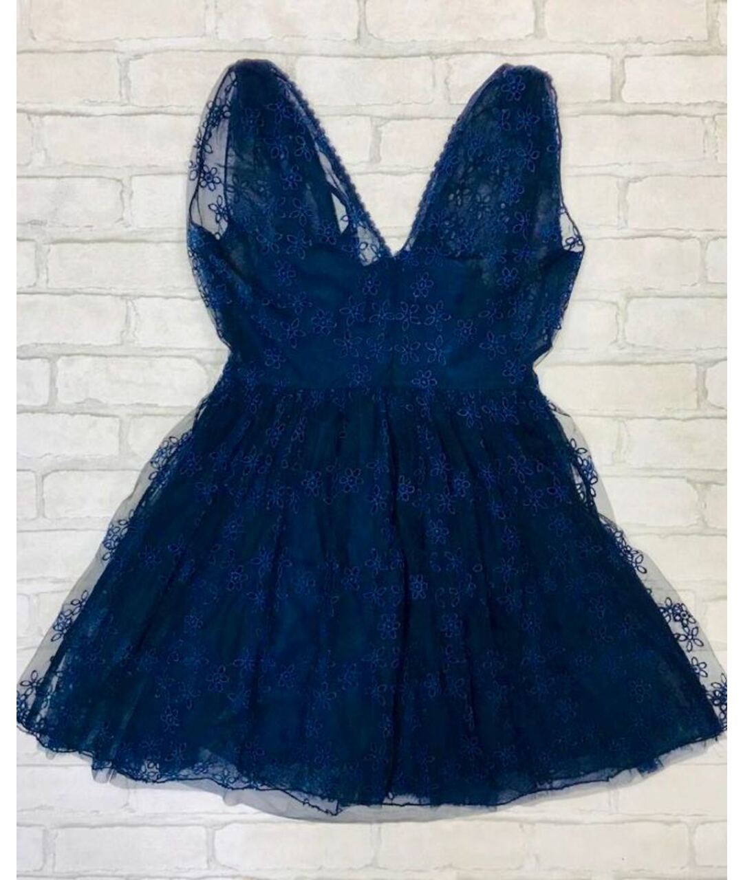 ERMANNO SCERVINO Синее полиэстеровое коктейльное платье, фото 2