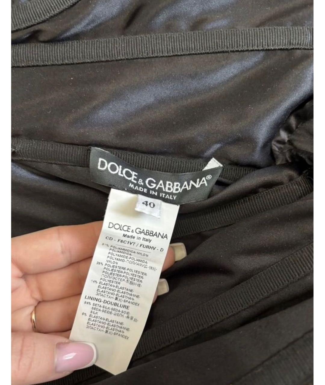 DOLCE&GABBANA Золотое коктейльное платье, фото 4