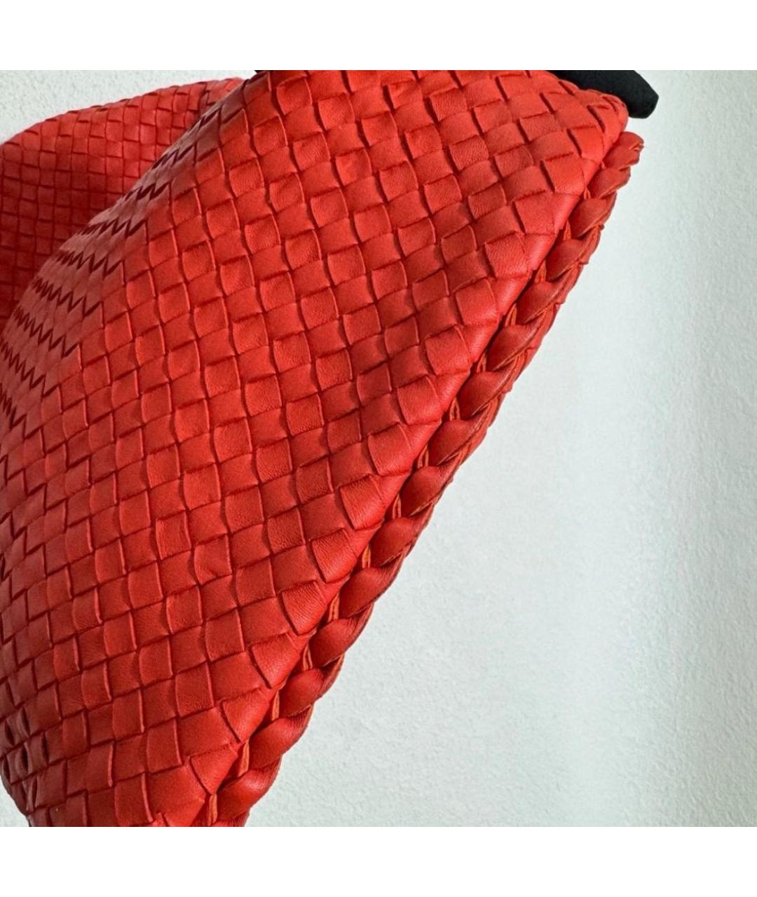 BOTTEGA VENETA Красная кожаная сумка через плечо, фото 6