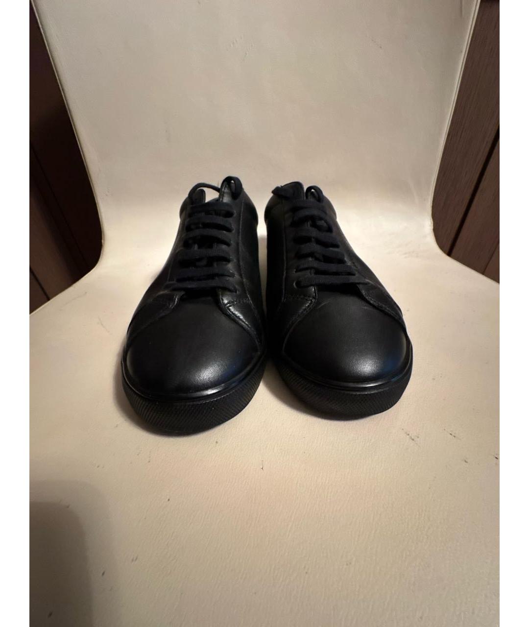 SAINT LAURENT Черные кожаные кеды, фото 2