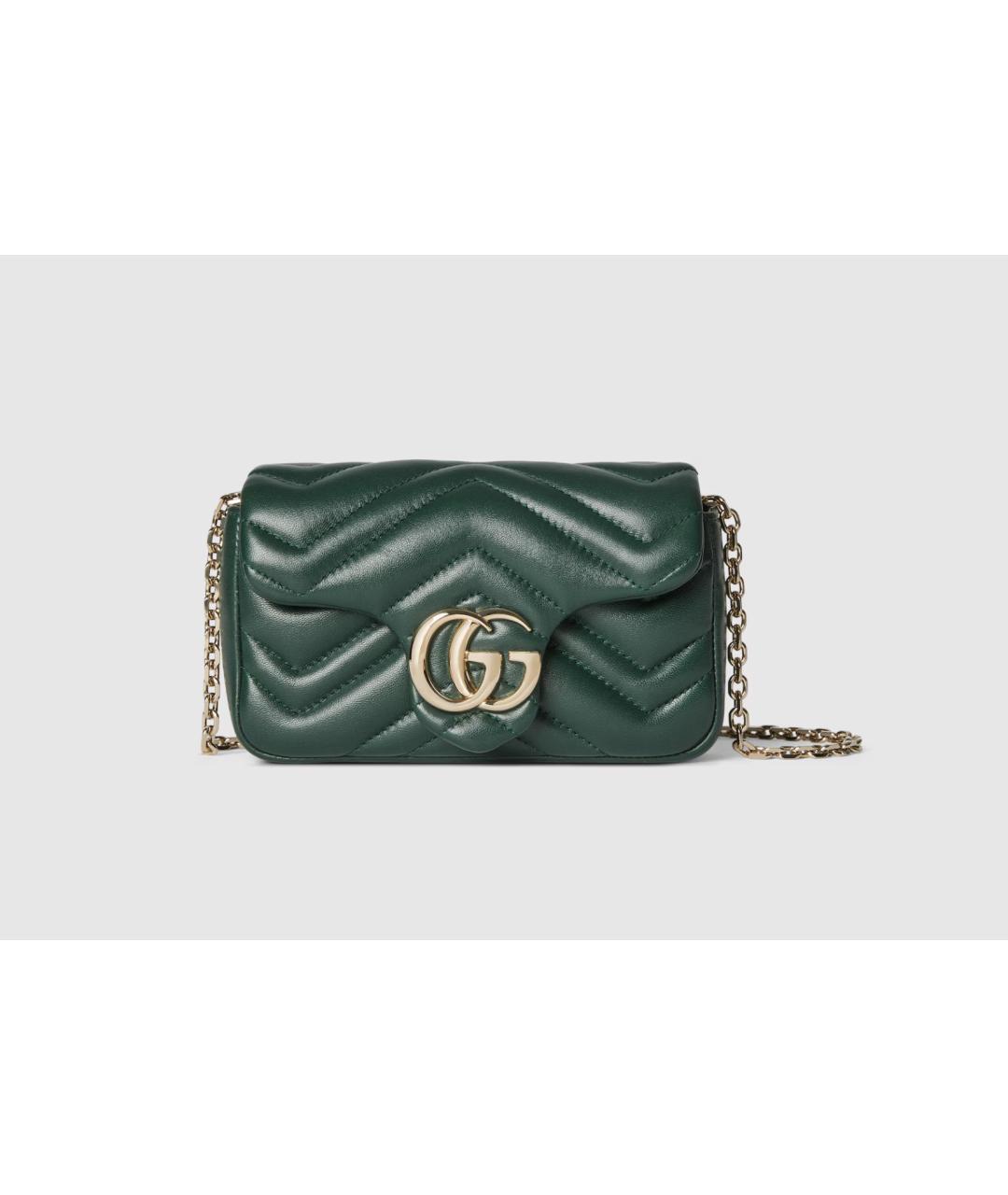 GUCCI Зеленая кожаная сумка через плечо, фото 5