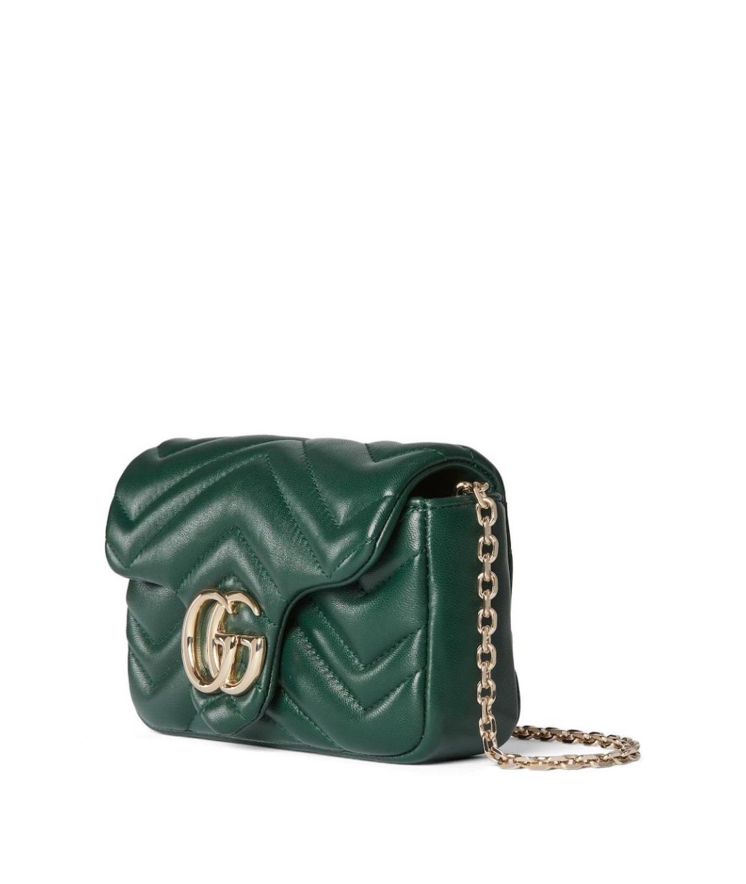 GUCCI Зеленая кожаная сумка через плечо, фото 4