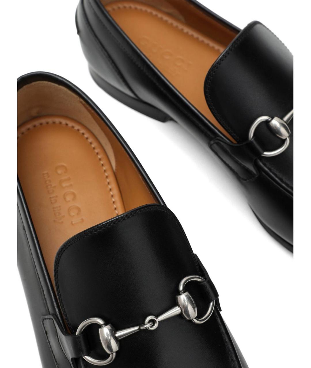 GUCCI Черные кожаные лоферы, фото 4