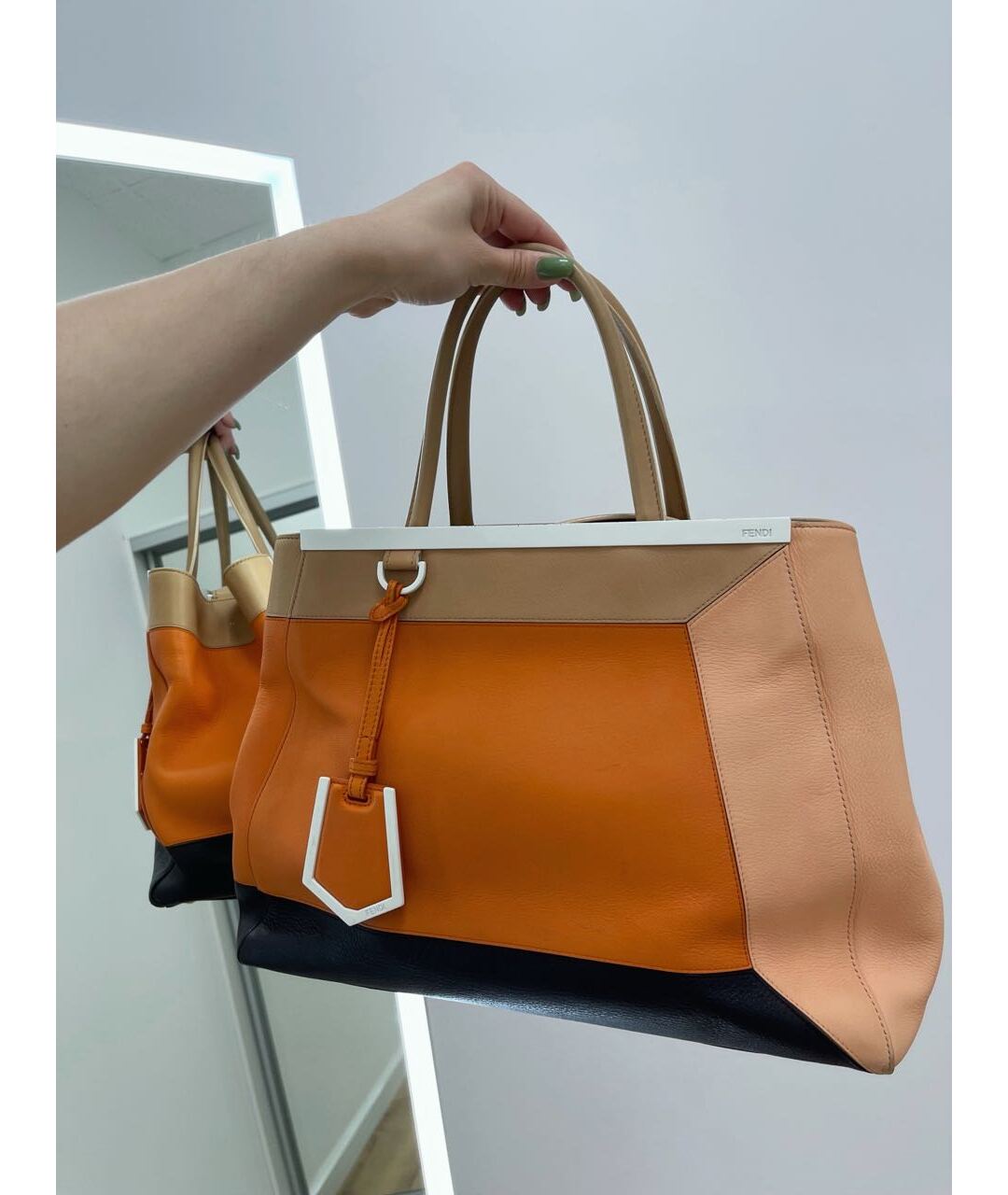 FENDI Кожаная сумка тоут, фото 2