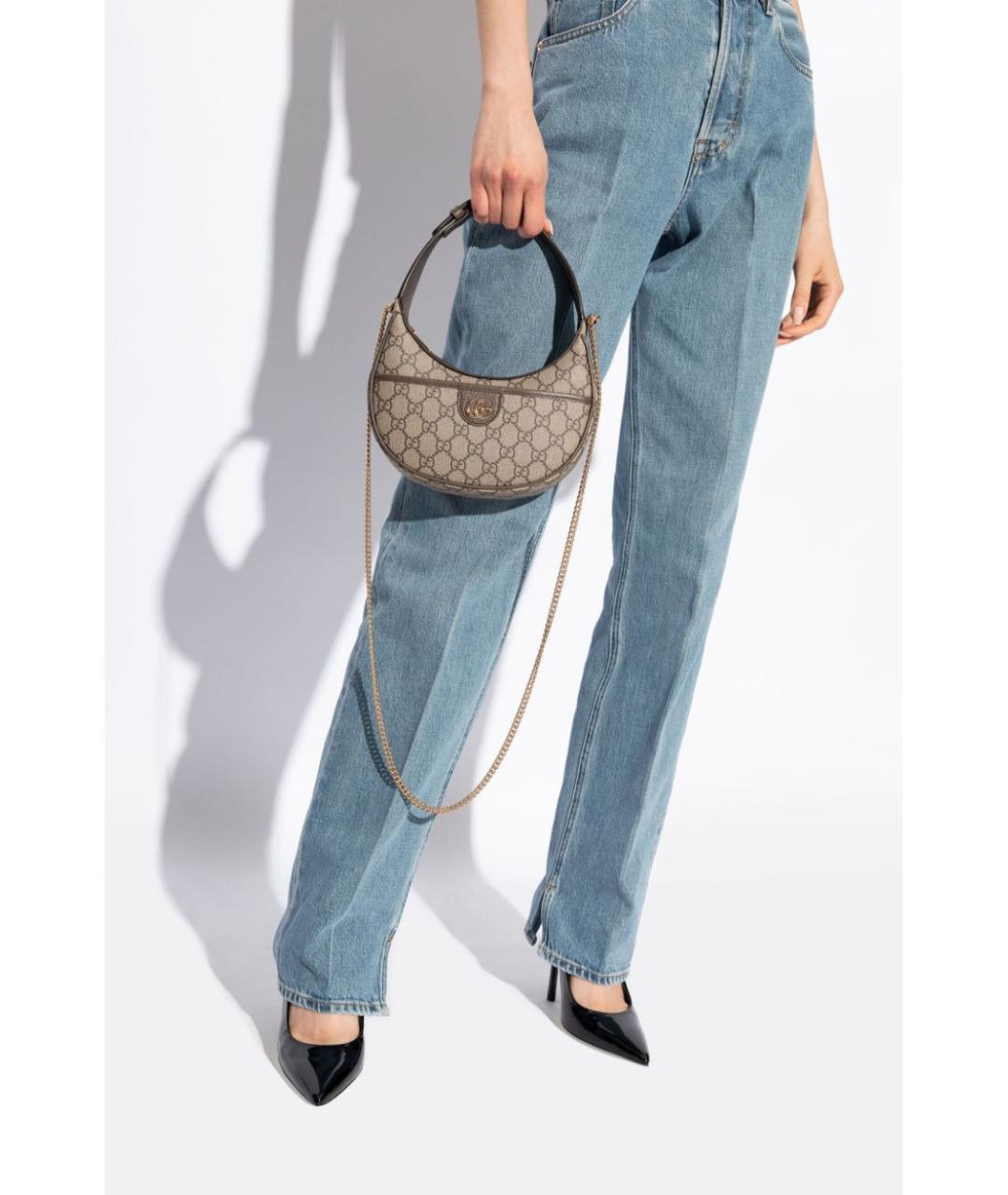 GUCCI Коричневая сумка с короткими ручками, фото 2