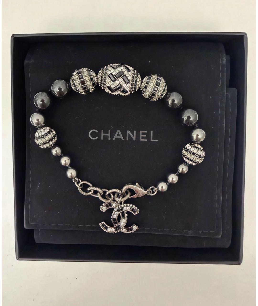 CHANEL Черный латунный браслет, фото 3