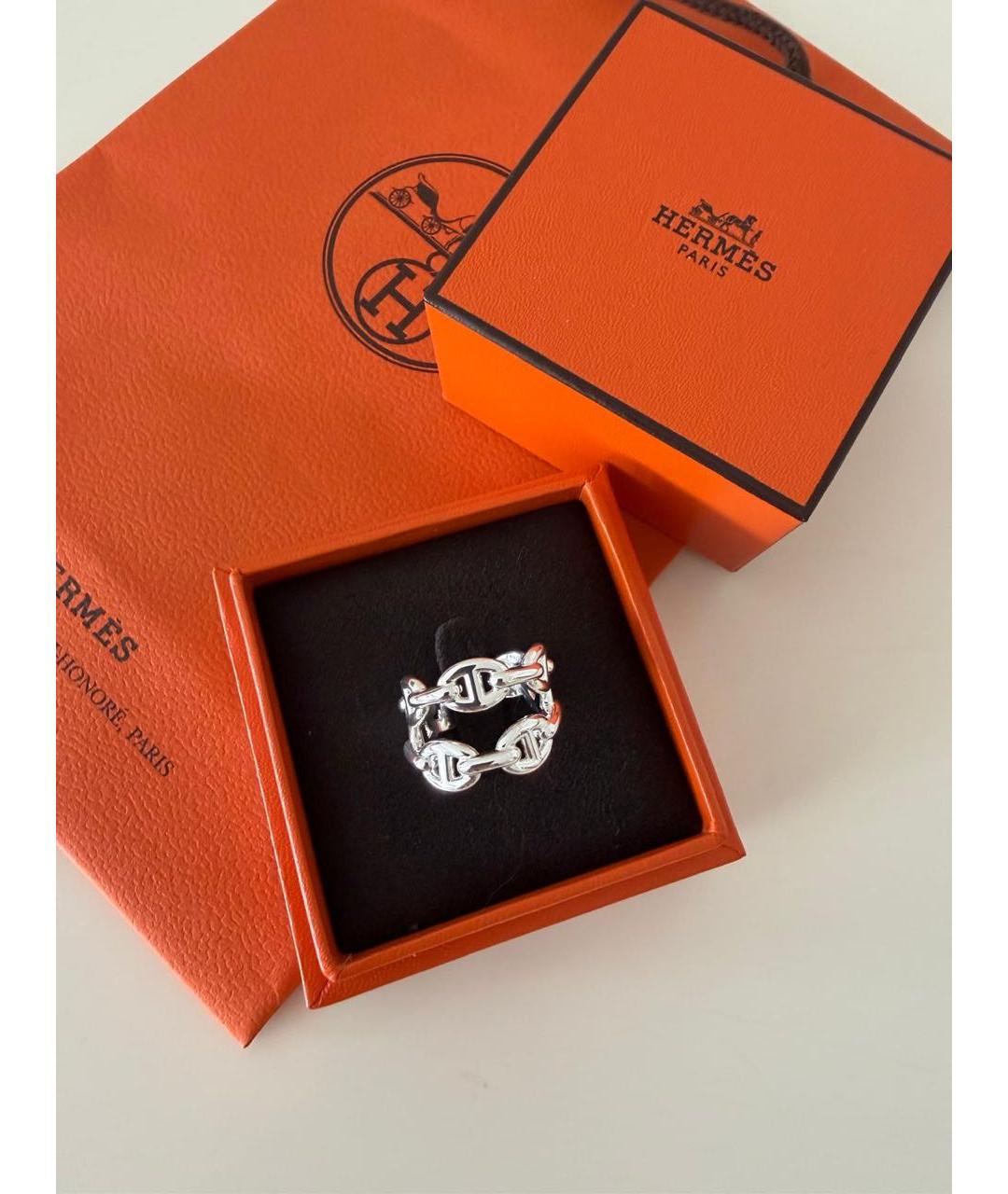 HERMES Серебряное серебряное кольцо, фото 3