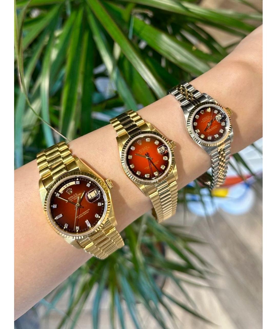 ROLEX Красные часы из желтого золота, фото 6