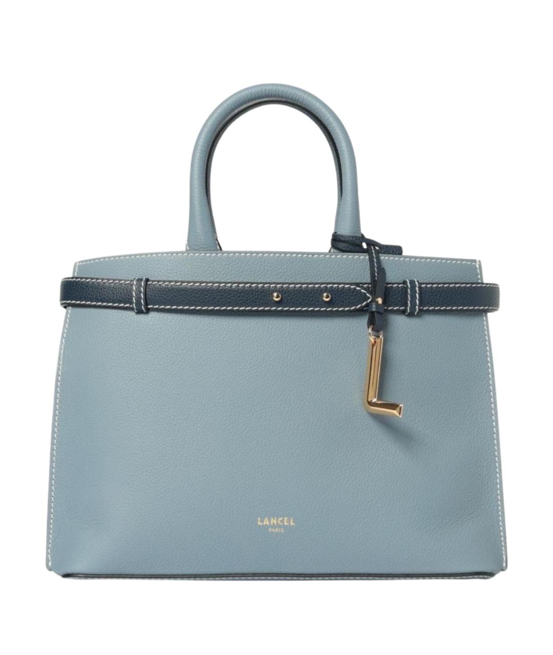 LANCEL Голубая кожаная сумка тоут, фото 1