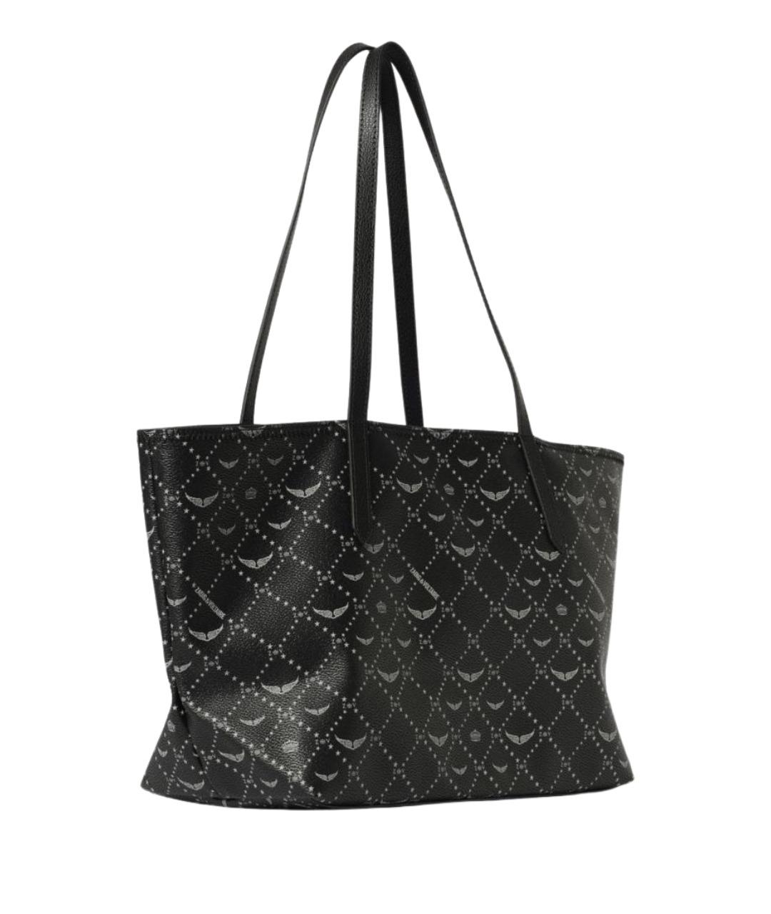 ZADIG & VOLTAIRE Черная синтетическая сумка тоут, фото 2