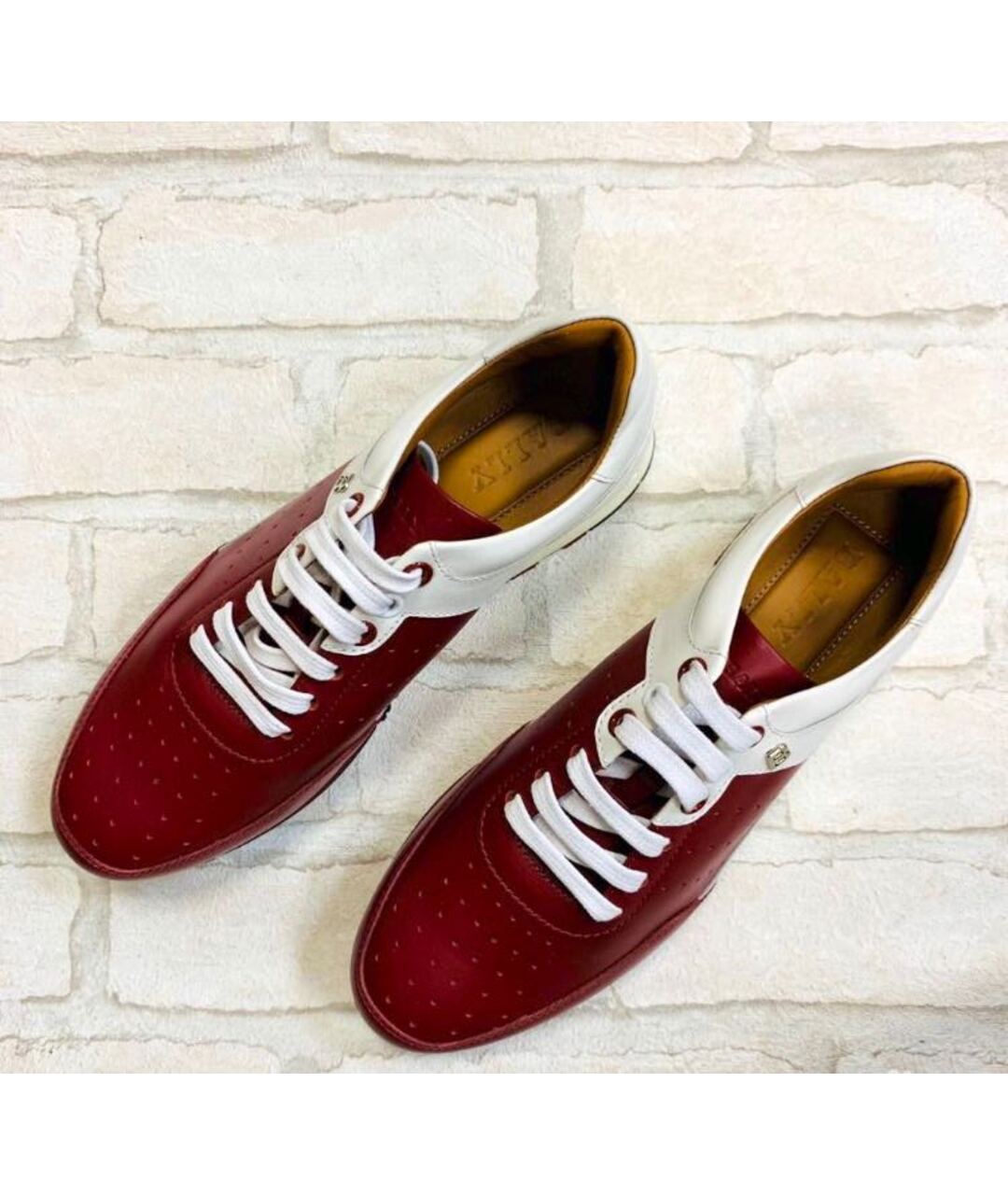 BALLY Красные кожаные кроссовки, фото 5
