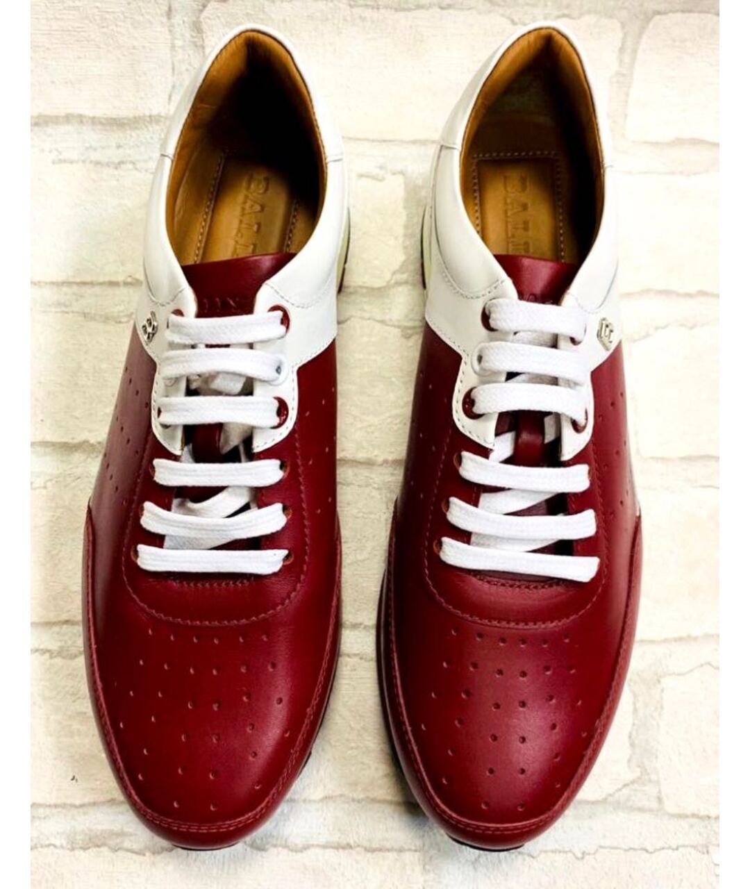 BALLY Красные кожаные кроссовки, фото 2