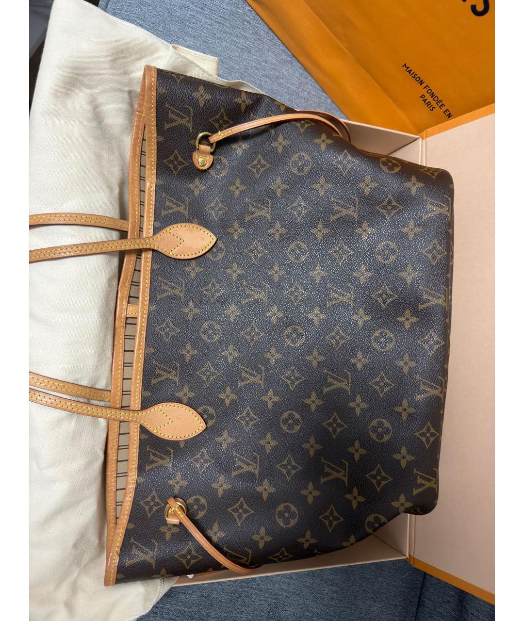 LOUIS VUITTON Коричневая сумка тоут, фото 5