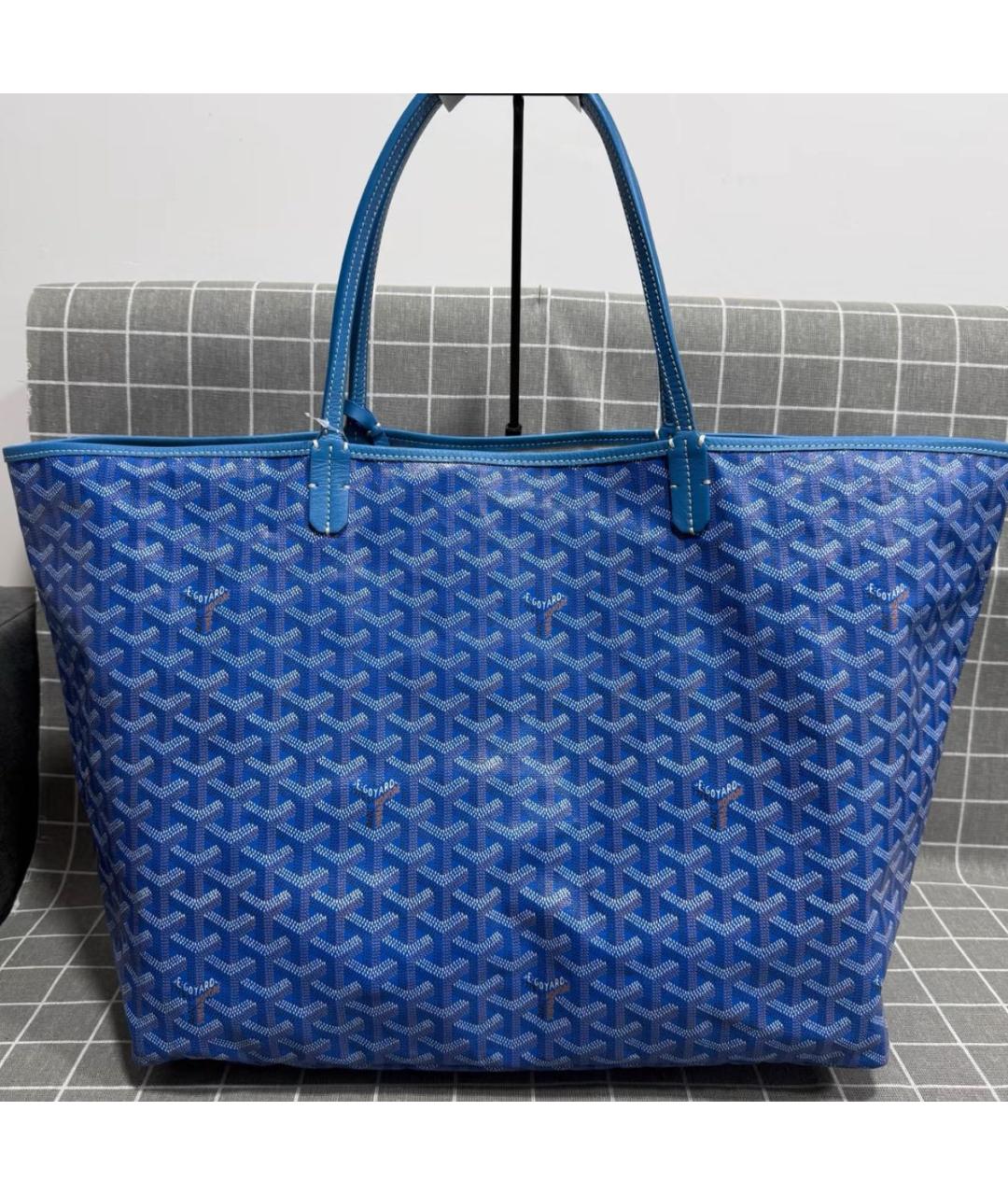 GOYARD Синяя кожаная сумка тоут, фото 3