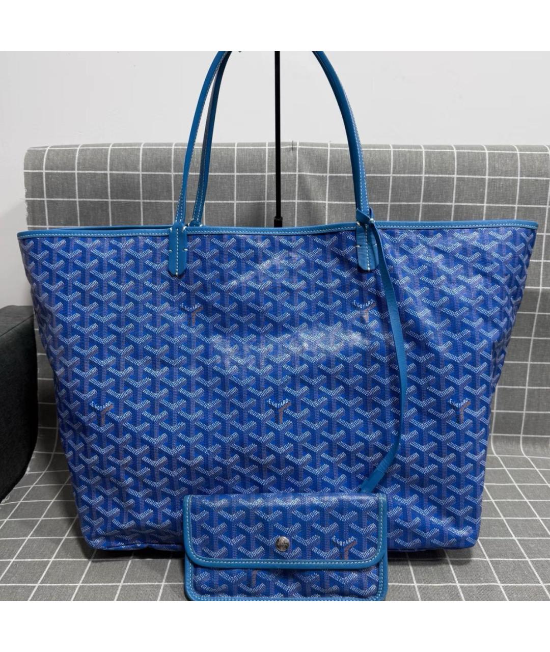 GOYARD Синяя кожаная сумка тоут, фото 2