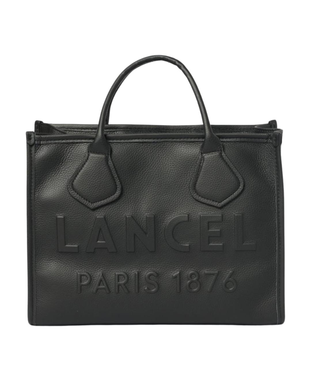 LANCEL Черная кожаная сумка тоут, фото 1