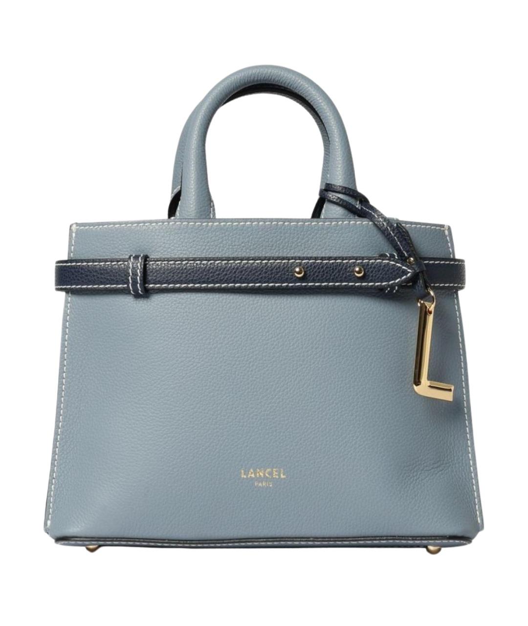 LANCEL Голубая кожаная сумка через плечо, фото 1
