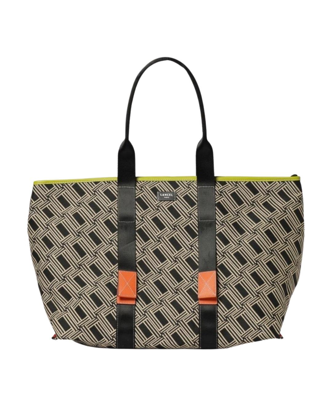 LANCEL Зеленая синтетическая сумка тоут, фото 4