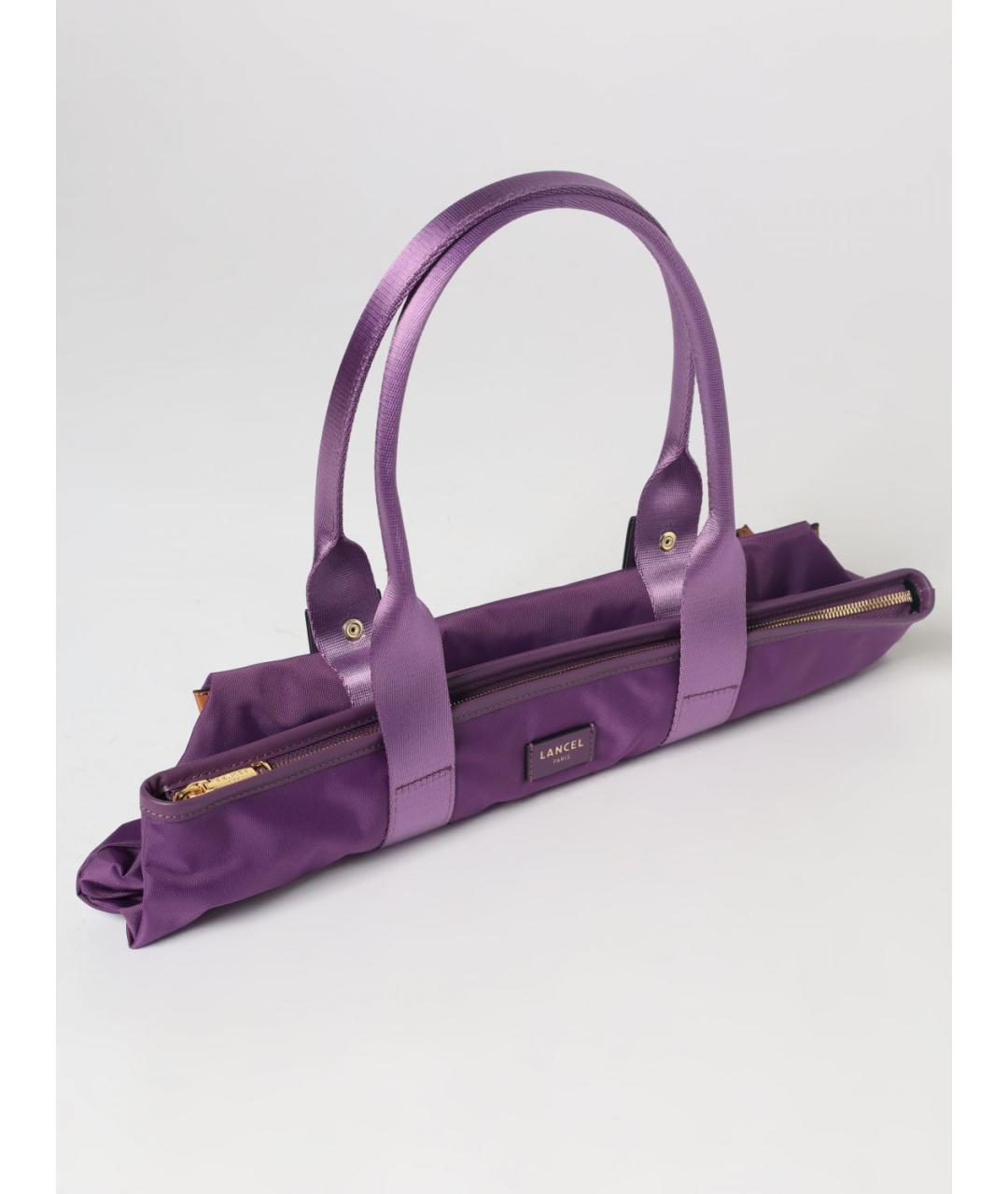 LANCEL Фиолетовая тканевая сумка тоут, фото 3