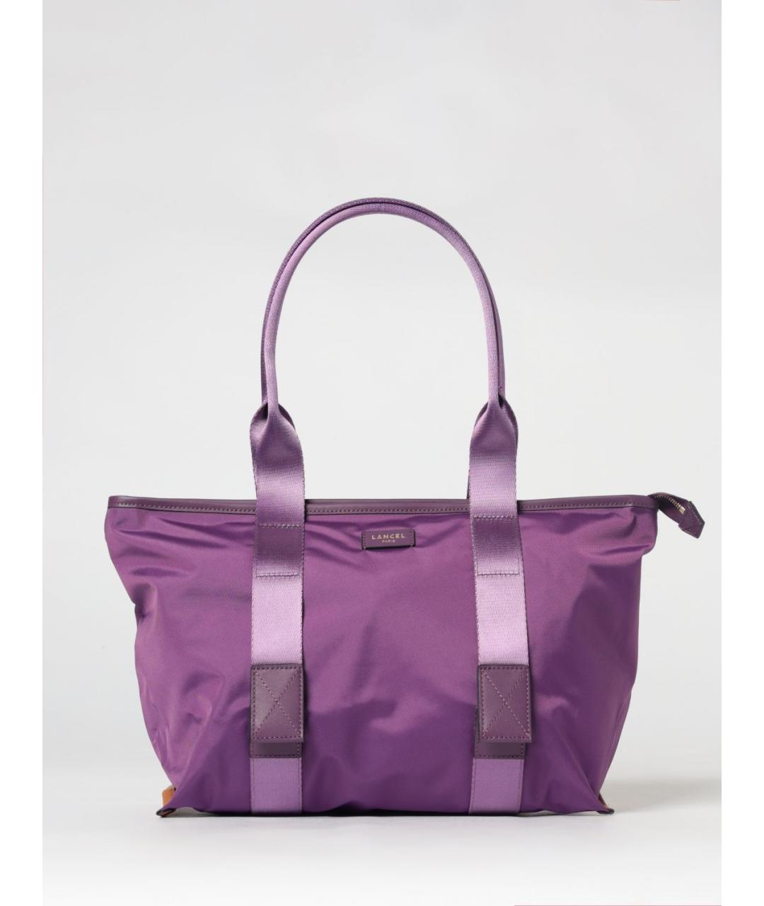 LANCEL Фиолетовая тканевая сумка тоут, фото 4