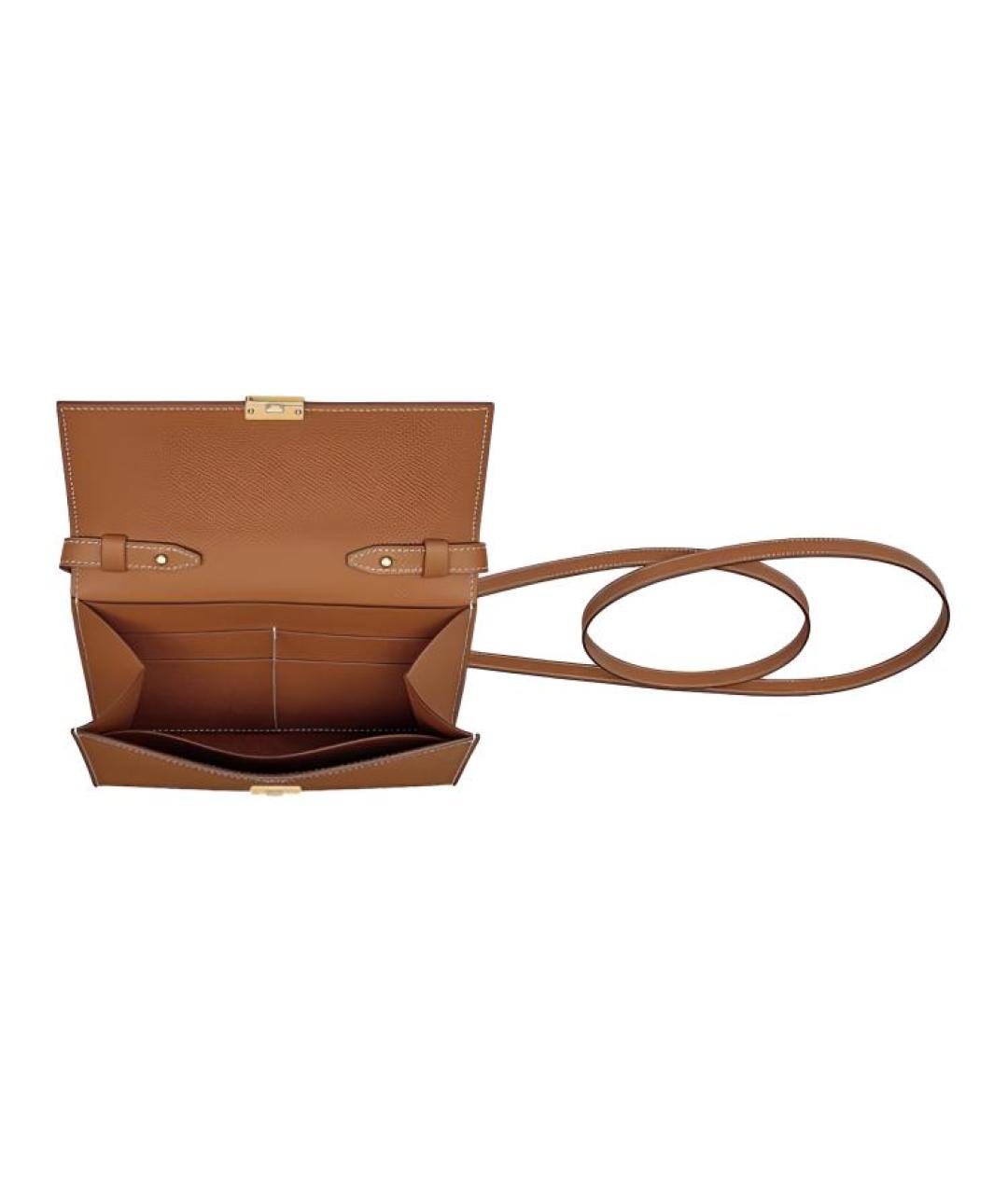 HERMES Коричневая кожаная сумка через плечо, фото 2