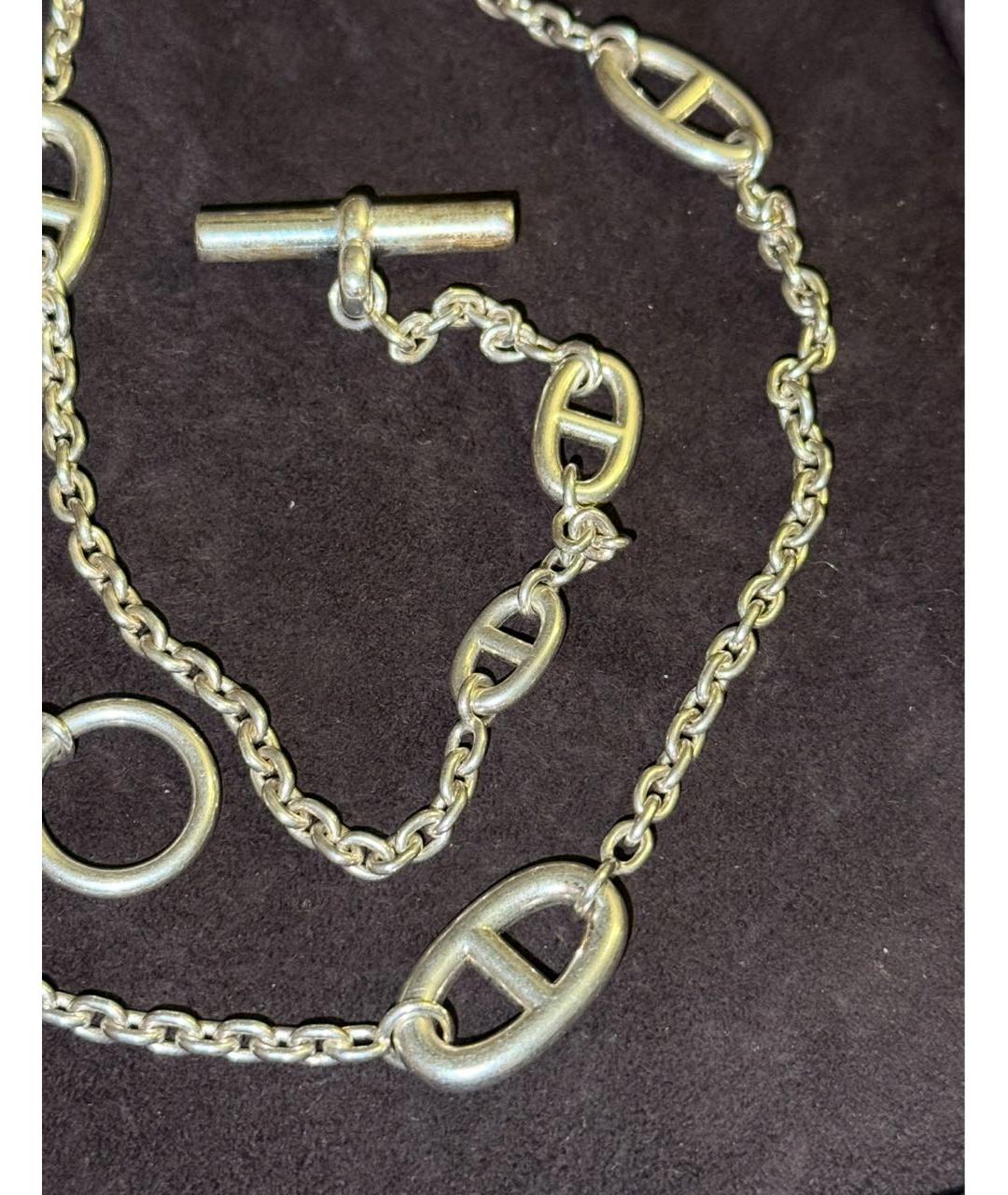 HERMES Серебряное серебряное колье, фото 8
