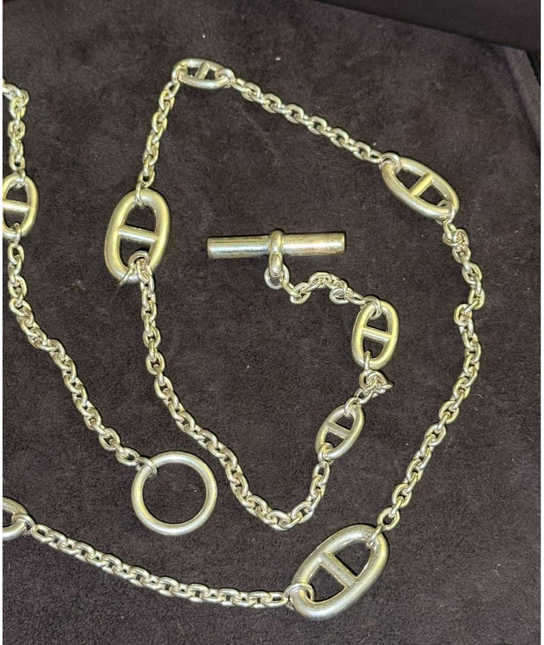 HERMES Серебряное серебряное колье, фото 6